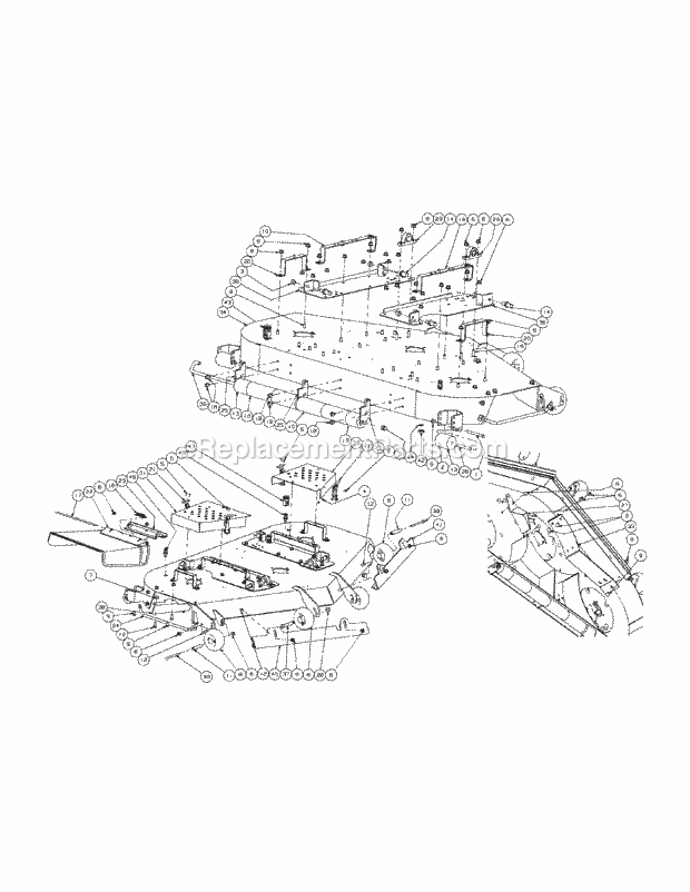 Cub Cadet M60-KW (53AI8CT6050) (2009 & Before) Tank 31HP Kawasaki V-Twin Ohv Fabricated Cutter Deck (2008 & Before) Diagram