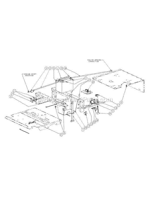 Cub Cadet M60-KW (53AJ8CT6050) Lc Tank 29HP Kawasaki L.C. Dfi V-Twin Kawasaki Electrical Assembly Diagram