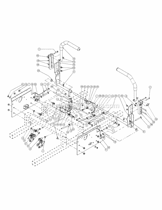 Cub Cadet M72-KW (53AI8CT8050) (2009 & Before) Tank 37HP Kawasaki V-Twin Ohv Control Assembly Diagram