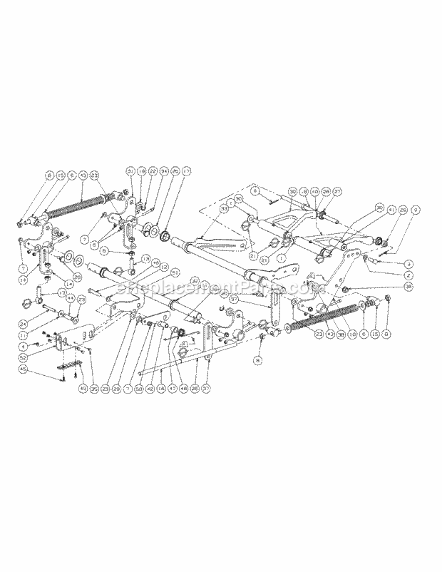 Cub Cadet M72-KW (53AI8CT8050) (2009 & Before) Tank 37HP Kawasaki V-Twin Ohv Lift Assembly (2008 & Before) Diagram