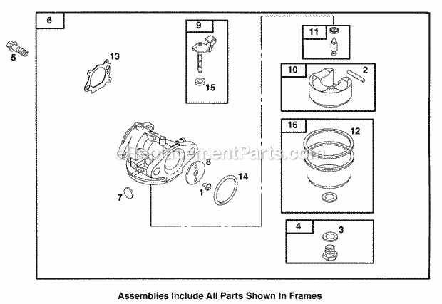 Cub Cadet PR521 (11A-438C101) (1999) Engine Carburetor Diagram