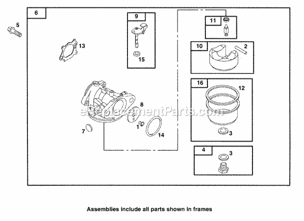 Cub Cadet PR521 (11B-436F100) (1998) Engine Carburetor Diagram