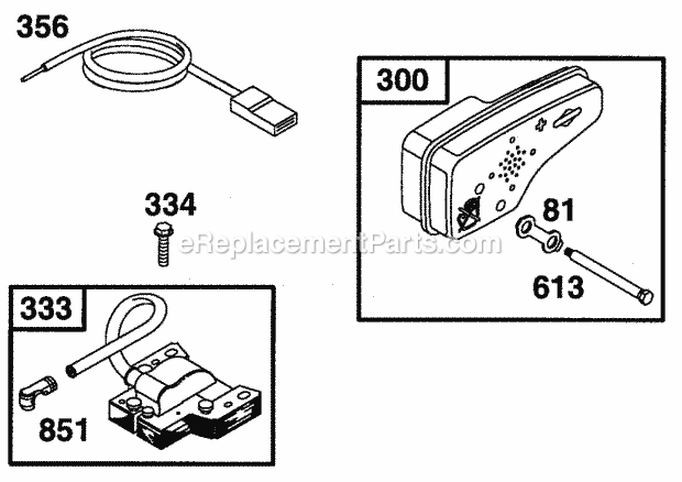 Cub Cadet PS520 (11A-106F100) (1997) Engine Muffler & Magneto Diagram