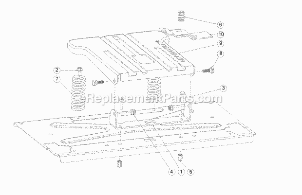 Cub Cadet RZT-L54 (17CRCACA009) (2017) Kh Fab Seat Adjustment Diagram