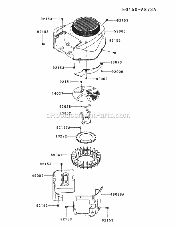 Cub Cadet RZT-S50KW (17AICBDP010) (2014) Zero-Turn Riding Lawn Mower Kawasaki Fr691v-As05 Cooling Equipment Diagram