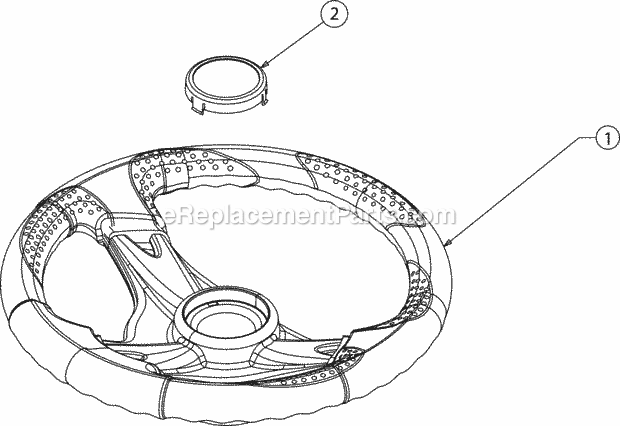 Cub Cadet RZT-S54KW (17AICBDA010) (2016) Zero-Turn Riding Lawn Mower Steering Wheel Diagram