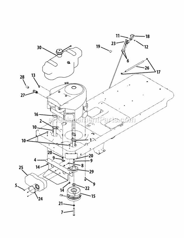 Cub Cadet RZT50VT (17VK2ACP010, 17VK2ACP009) (2009) B&S Engine Connection Diagram