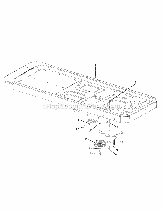 Cub Cadet RZT50VT (17VK2ACP010, 17VK2ACP009) (2009) B&S Frame & Drive Idler Assembly Diagram