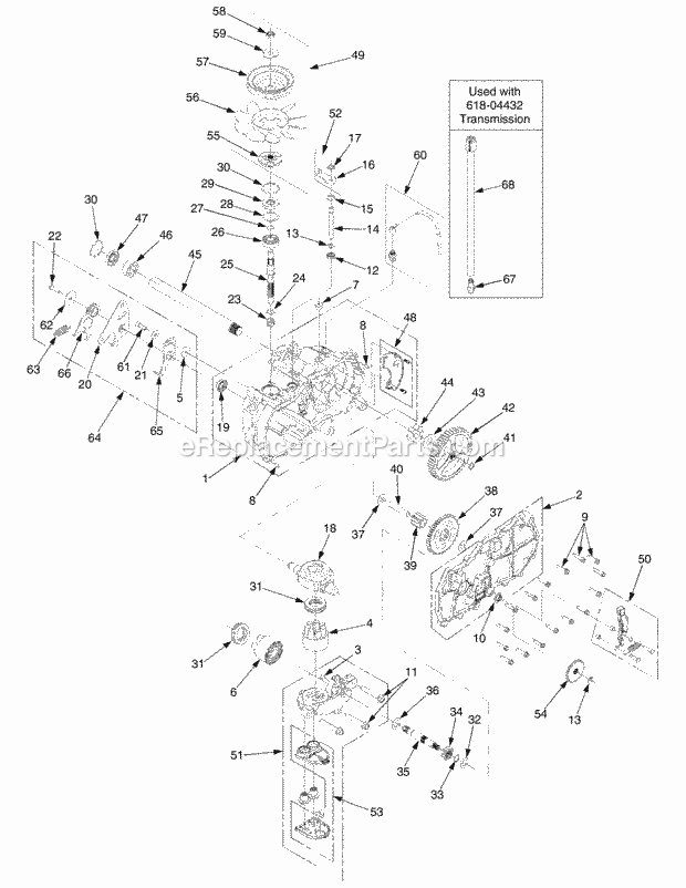 Cub Cadet RZT50VT (17VK2ACP010, 17VK2ACP009) (2009) B&S Transmission Rh Diagram