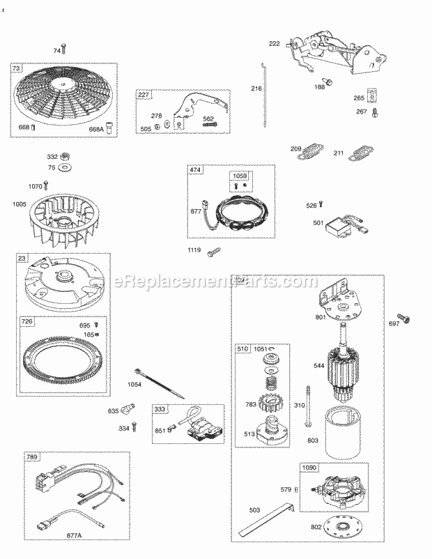 Cub Cadet RZT50VT (17VK2ACP010, 17VK2ACP009) (2009) B&S Engine Assembly 6 Diagram