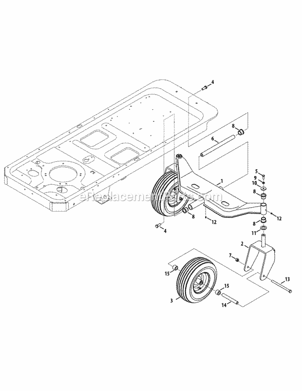 Cub Cadet RZT54KW (17YI2ACK010) (2012) Kawasaki 17YI2ACK Front Axle (13 X 5) Diagram