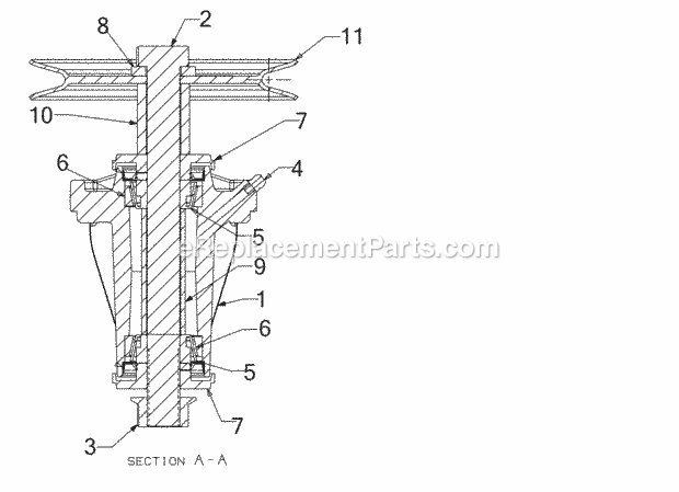 Cub Cadet S60 (17ASDGHD056) (2017) Z-Force Kh Fab Spindle Diagram