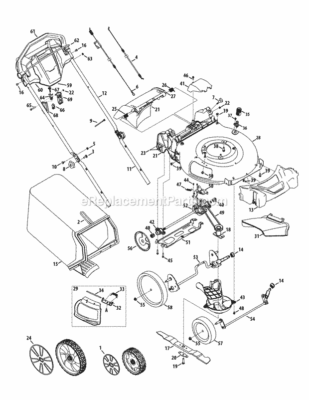 Cub Cadet SC500E (12ATD2A8713) (2015) 12ATD2A8 Self Propelled Walk Behind Mower General Assembly Sc500e+ Diagram