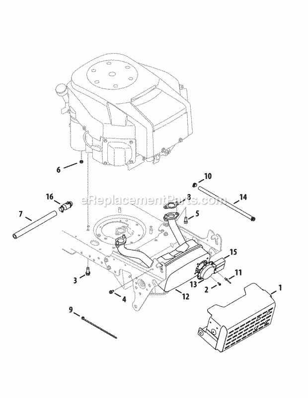 Cub Cadet SLTX1054 (13AK92AK010, 13AK92AK056, 13WK92AK010) (2010) Tractor Engine Accessories Diagram