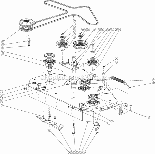 Cub Cadet SX48 (17AIDGJB010) (2016) Z-Force Kw Deck Diagram