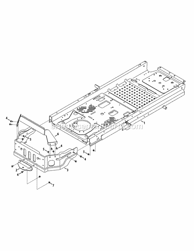 Cub Cadet SZ48 (53ATDFJB, 53ATDFJB050) (2015) Z-Force Commercial Frame Diagram