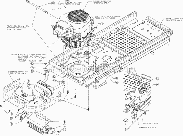 Cub Cadet SZ54 (17BSDGHC010) (2017) Z-Force Kh Fab Engine Accessories Diagram