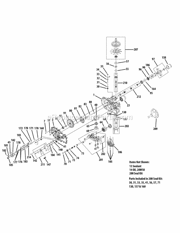 Cub Cadet SZ54 (53ANDFJC, 53ANDFJC050) (2015) Z-Force Commercial Transmission Lh 618-06002b Diagram