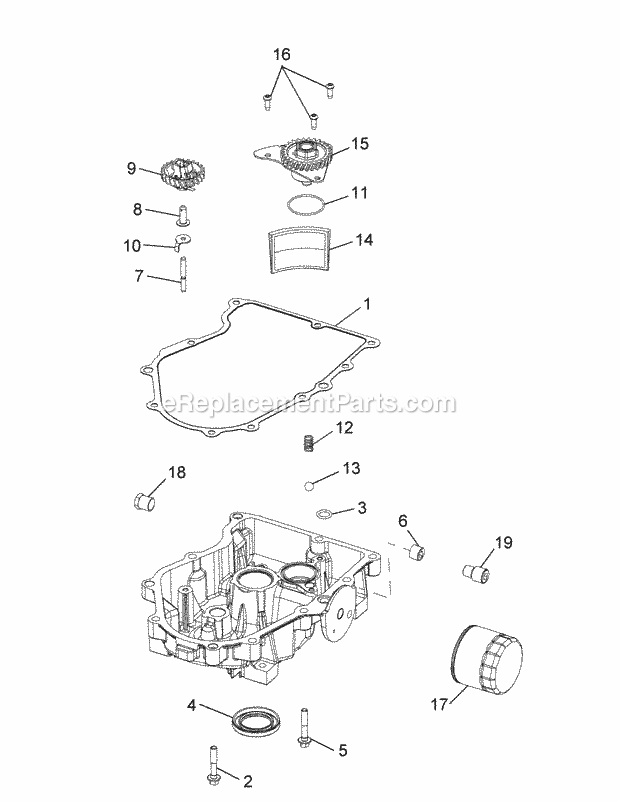 Cub Cadet SZ60 (53ANDFJD, 53ANDFJD050) (2014) Z-Force Commercial Kohler Cv732-3015 Oil Pan & Lubrication Diagram