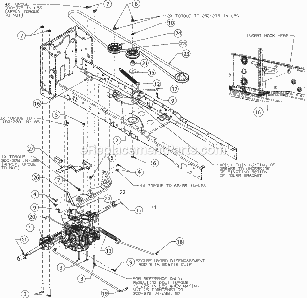 Cub Cadet XT-2 (13WQA4CN010) (2017) LX46 Fab Drive Diagram