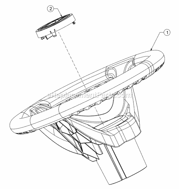 Cub Cadet XT1-LT42 (13A9A1CS056) (2017) Efi Tractor Steering Wheel Diagram