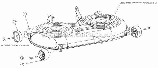 Cub Cadet XT1-LT42 (13A9A1CS256) (2017) Efi Tractor Deck Wheels Diagram