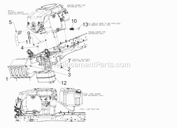 Cub Cadet XT1-LT42 (13AVA1CS256) (2017) Kh Tractor Engine Accessories Diagram