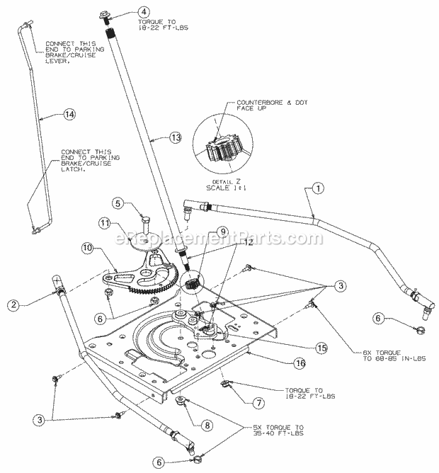 Cub Cadet XT1-LT42 (13AVA1CS256) (2017) Kh Tractor Steering Diagram