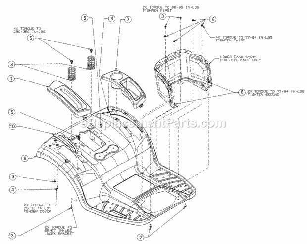 Cub Cadet XT1-LT50 (13AQA1CQ056) (2017) Tractor Fender Diagram