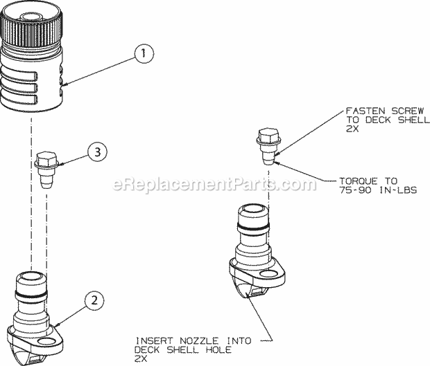 Cub Cadet XT2-GX54 (14B7A3CA010) (2016) Fab Tractor Deck Wash Diagram