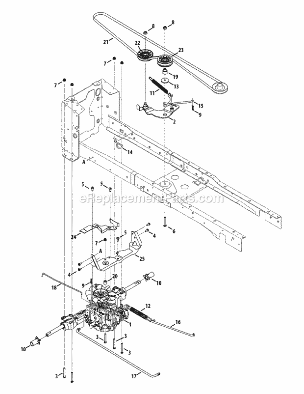 Cub Cadet XT2-LX46 (13AIA4CN010, 13WIA4CN010) (2015) Fab Tractor Drive System (Lx) Diagram