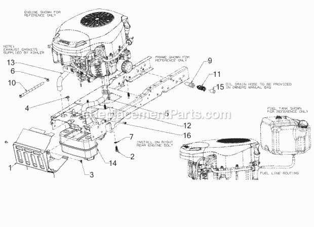 Cub Cadet XT2-LX46 (13AQA4CN010) (2017) Kh Fab Engine Accessories Diagram