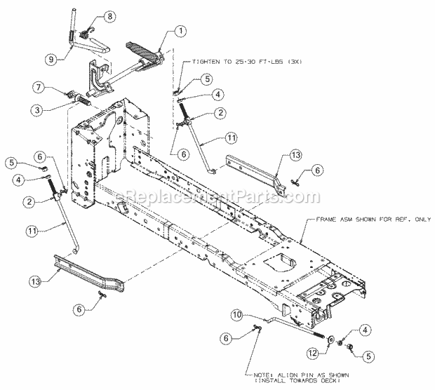 Cub Cadet XT2-LX46 (13AQA4CN010) (2017) Kh Fab Deck Lift Diagram