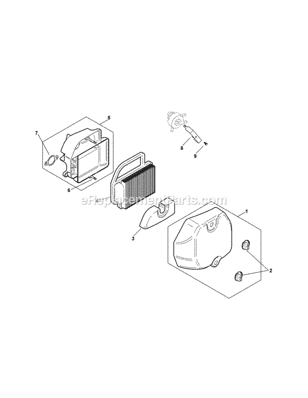 Cub Cadet i1042 (17WE9BKR010, ZTT42) (2011) Tractor Kohler Sv540-3219 Air Intake & Filtration Diagram