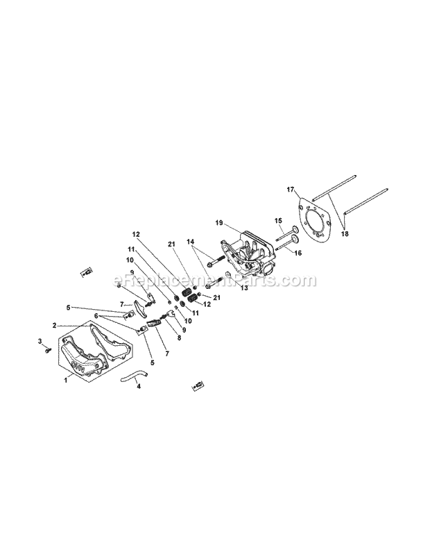 Cub Cadet i1042 (17WE9BKR010, ZTT42) (2011) Tractor Kohler Sv540-3219 Cylinder Head, Valves & Breather Diagram