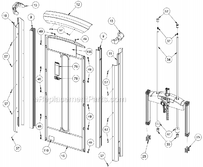 Cybex 12442 Graduated Prone Leg Curl Page E Diagram