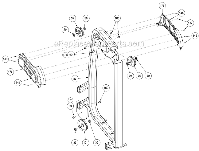 Cybex 20061 Eagle Leg Curl Page K Diagram