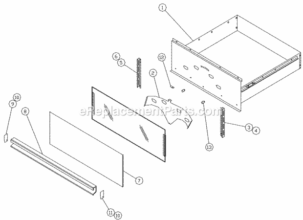 Dacor MWO27 Warming Oven Drawer Assembly Diagram