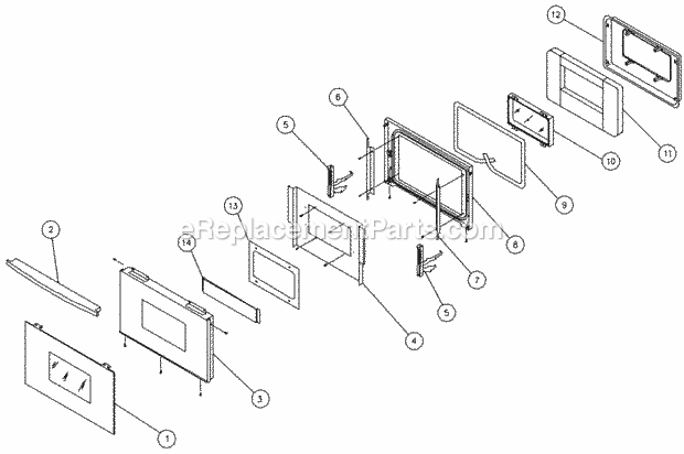 Dacor PCS227 Wall Oven Door Assembly Diagram