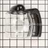 DeLonghi 4 Cup Glass Carafe (black) part number: 7332183800