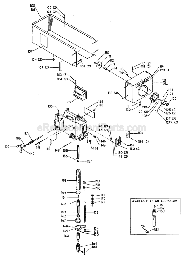 Delta 17-542 TYPE 1 Drill Press Page B Diagram