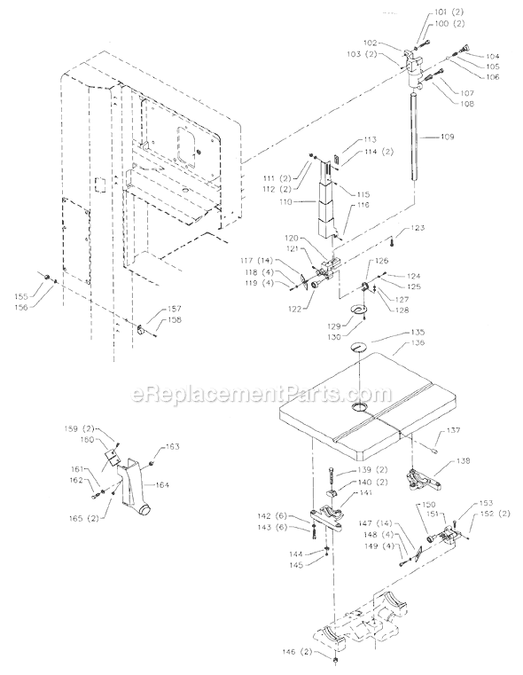 Delta 28-653 Type 2 20" Wood Band Saw Page B Diagram