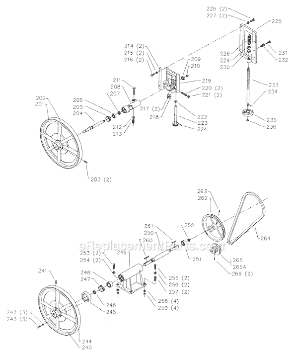 Delta 28-653 Type 2 20" Wood Band Saw Page C Diagram