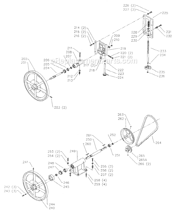 Delta 28-656 Type 2 20" Wood Band Saw Page C Diagram