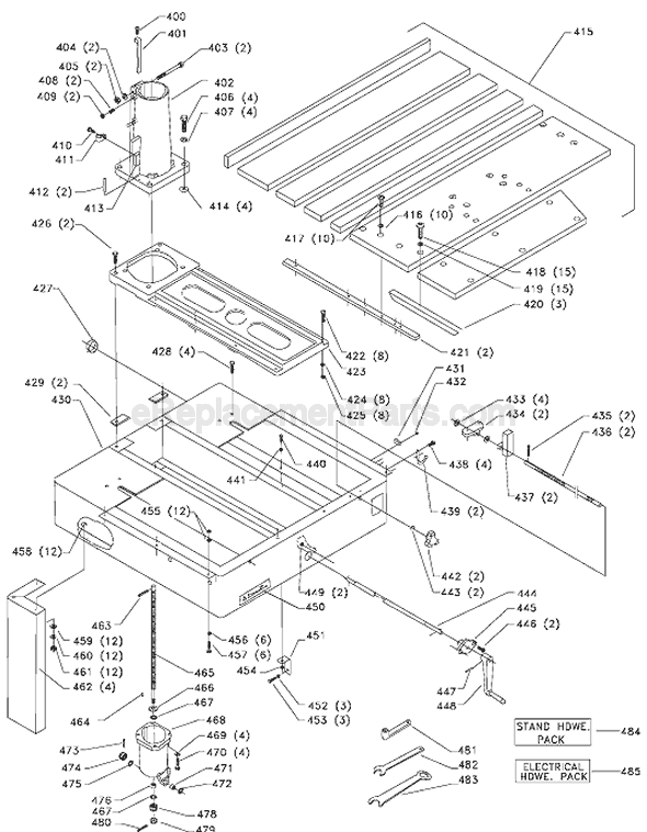 Delta 33-400 TYPE 2  Radial Arm Saw Page C Diagram
