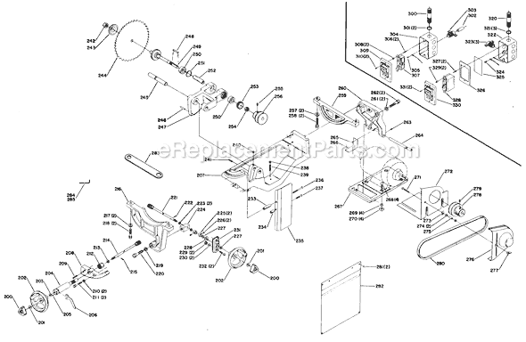 Delta 34-430 Type 1 10" Bench Saw Page B Diagram