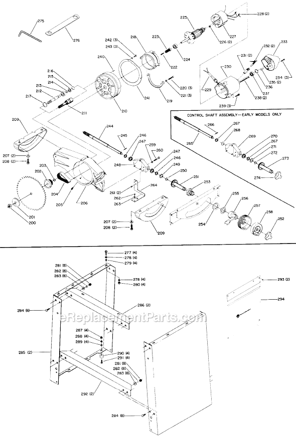 Delta 34-695 Type 1 10" Table Saw Page B Diagram