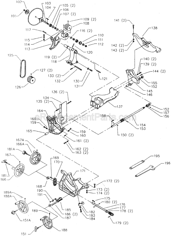 Delta 34-783 Type 4 Table Saw Page B Diagram
