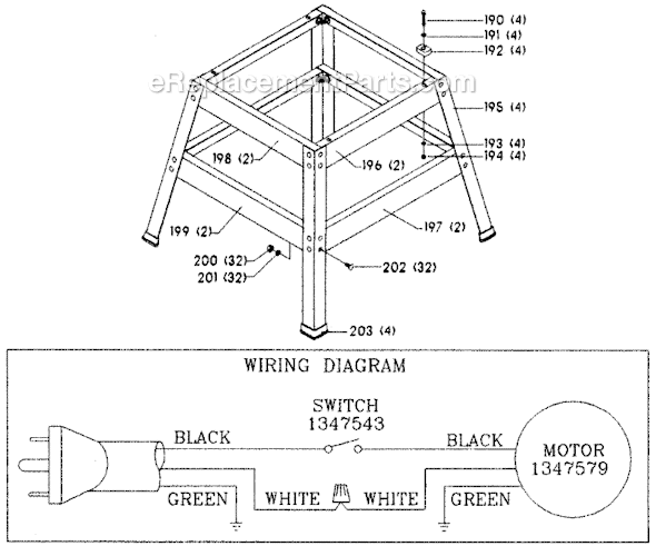 Delta 36-285 Type 1 Table Saw Page C Diagram