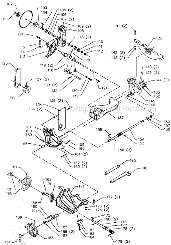 Delta 36-810 Type 1 Unisaw Page B Diagram